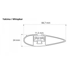 YAKIMA THRUBAR FIX POINT Aluminiowy bagażnik bazowy