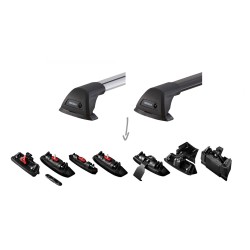 YAKIMA FLUSHBAR CZARNY Aluminiowy bagażnik bazowy na relingi zintegrowane