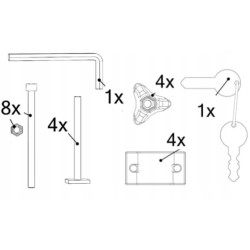 NORTHLINE SKISPACE 4 Uchwyt narciarski na dach