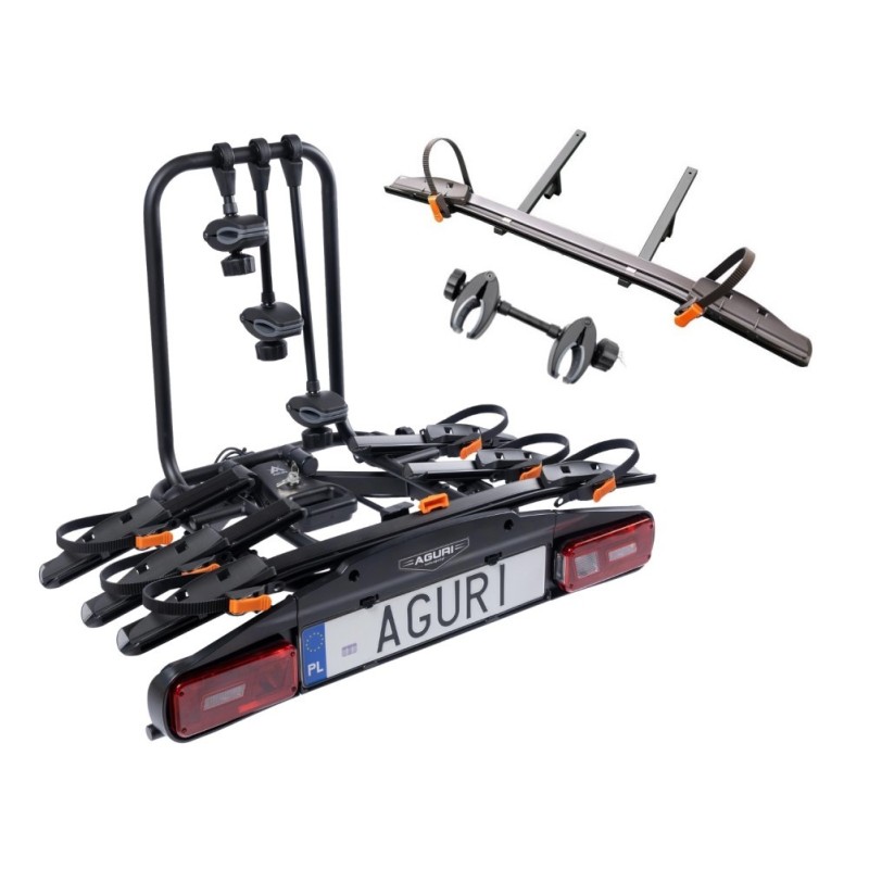 AGURI ACTIVE BIKE PRO 3+1 CZARNA PLATFORMA ROWEROWA NA HAK