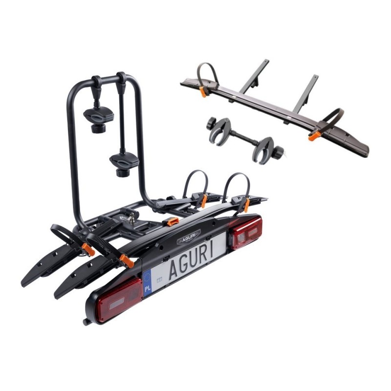 AGURI ACTIVE BIKE PRO 2+1 CZARNA PLATFORMA ROWEROWA NA HAK