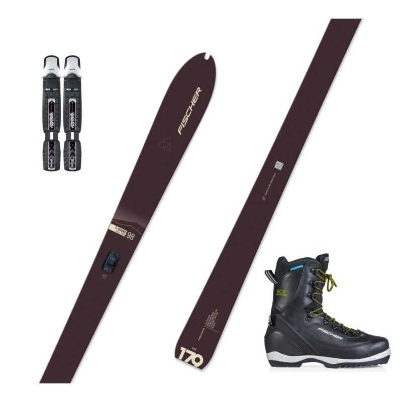 FISCHER S-BUND 98 + FISCHER BCX TRANSNORDIC + ROTTEFELLA BC MANUAL narty backcountry zestaw