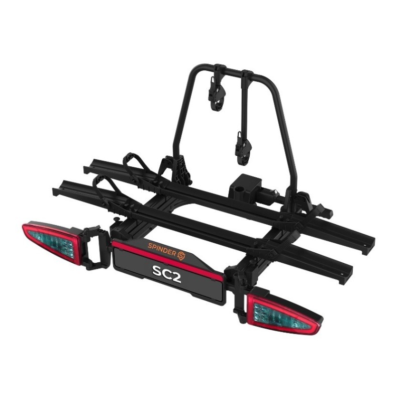 SPINDER SC2 LED Przesuwny i składany bagażnik rowerowy na hak