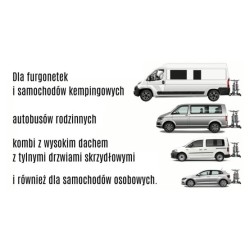 SPINDER SC2 LED Przesuwny i składany bagażnik rowerowy na hak